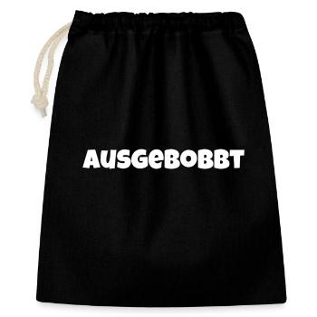 Dann hat‘s sich ausgebobbt Markus Rühl Gym - Geschenkbeutel aus Baumwolle (40 x 50 cm) - Schwarz - Vorne