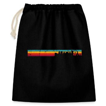 Retro Skyline Sunset Silhouette - Gift Bag 40 x 50 cm - black - Front