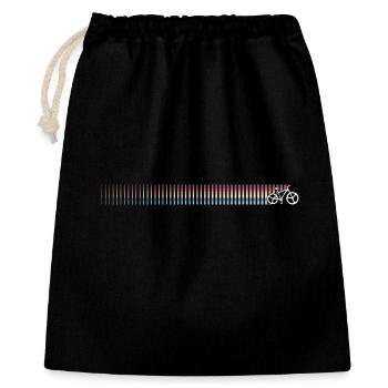 Dégradé code-barres Sunset - Sac cadeau 40 x 50 cm - noir - Devant