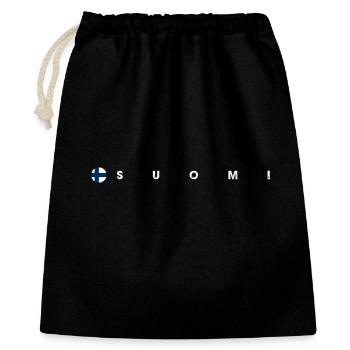 Drapeau Suomi - Sac cadeau 40 x 50 cm - noir - Devant