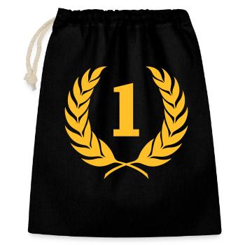 Victoire (vectoriel) - Sac cadeau 40 x 50 cm - noir - Devant
