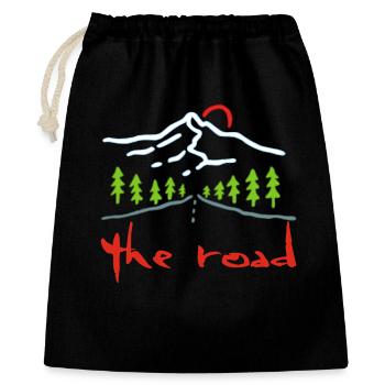The road - Gift Bag 40 x 50 cm - black - Front