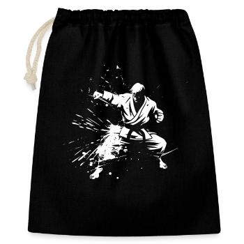 Karate Boy Drawing - Gift Bag 40 x 50 cm - black - Front