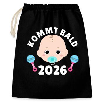 Expectant mother COMING SOON 2026 Funny - Gift Bag 40 x 50 cm - black - Front