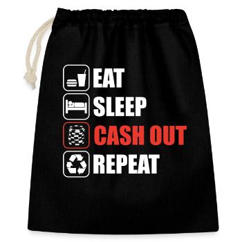 Cash out Casino Gambling Funny Player - Sac cadeau 40 x 50 cm - noir - Devant