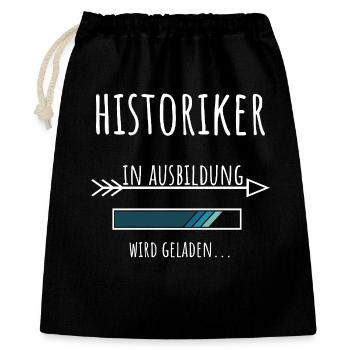 Profession étudiante Historien de l’éducation - Sac cadeau 40 x 50 cm - noir - Devant