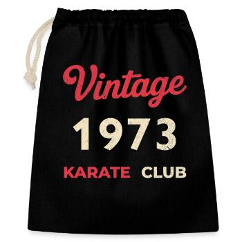 Vintage 1973 – Année de naissance rétro du Karate Club - Sac cadeau 40 x 50 cm - noir - Devant
