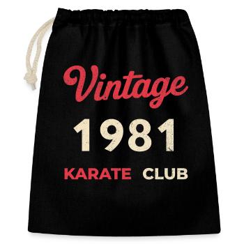 Vintage 1981 – Année de naissance rétro du Karate Club - Sac cadeau 40 x 50 cm - noir - Devant