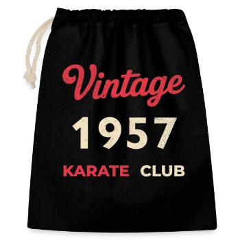 Vintage 1957 – Année de naissance rétro du Karate Club - Sac cadeau 40 x 50 cm - noir - Devant