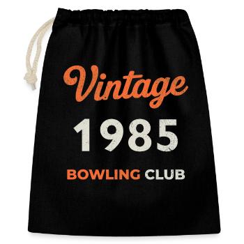 Millésime 1985 – Année de naissance rétro du Bowling Club - Sac cadeau 40 x 50 cm - noir - Devant