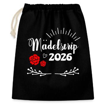 Girls Trip 2026 Mädelstour Mädlstrip Mädelstrip - Geschenkbeutel aus Baumwolle (40 x 50 cm) - Schwarz - Vorne