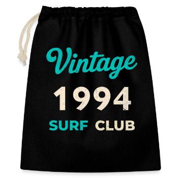 Vintage 1994 Surf Club Retro Geburtsjahr Geschenk - Geschenkbeutel aus Baumwolle (40 x 50 cm) - Schwarz - Vorne