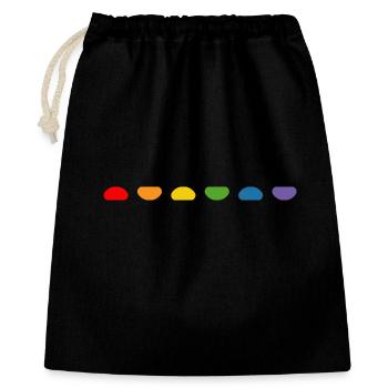 Pépite arc-en-ciel - Sac cadeau 40 x 50 cm - noir - Devant