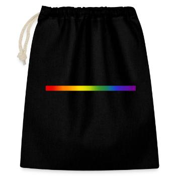 SUBTLE DELICATE LGBTQIA + GAY GRADIENT FLAG - Gift Bag 40 x 50 cm - black - Front