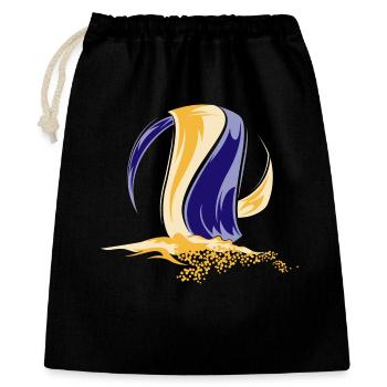 Symbole de l’équipe de volleyball de plage Couleurs du logo Sable - Sac cadeau 40 x 50 cm - noir - Devant