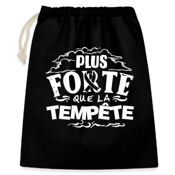 Plus forte que la tempête - Sac cadeau 40 x 50 cm - noir - Devant