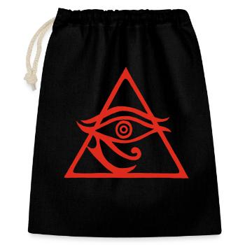 Die rote Pyramide des Gottes Horus - Geschenkbeutel aus Baumwolle (40 x 50 cm) - Schwarz - Vorne