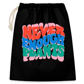 Never enough plants - Gift Bag 40 x 50 cm - black - Front