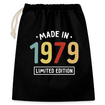 Made in 1979 - Limited Edition - Year of birth - Gift Bag 40 x 50 cm - black - Front