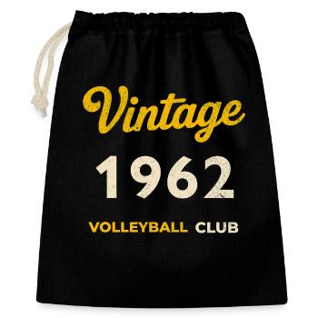 Vintage 1962 – Club de volley-ball Rétro Année de naissance - Sac cadeau 40 x 50 cm - noir - Devant