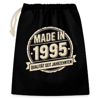 Né en 1995 Vintage Rubber Stamp - Sac cadeau 40 x 50 cm - noir - Devant