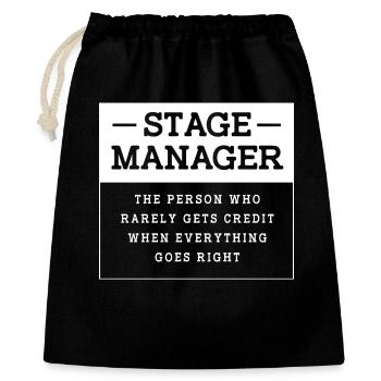 Theater Stage Manager Bühne - Geschenkbeutel aus Baumwolle (40 x 50 cm) - Schwarz - Vorne
