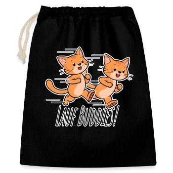 Run Buddies! Cute Cat Run Team! - Gift Bag 40 x 50 cm - black - Front