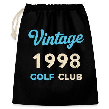Vintage 1998 Golf Club Retro Geburtsjahr Geschenk - Geschenkbeutel aus Baumwolle (40 x 50 cm) - Schwarz - Vorne