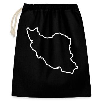 Iran Map Silhouette Persia - Gift Bag 40 x 50 cm - black - Front