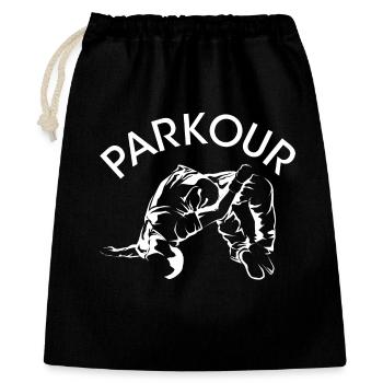 Parkour Backflip Symbol Freerunning Icon Logo Team - Gift Bag 40 x 50 cm - black - Front
