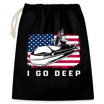 July 6 Submarine Submarine Veteran Navy USA - Gift Bag 40 x 50 cm - black - Front