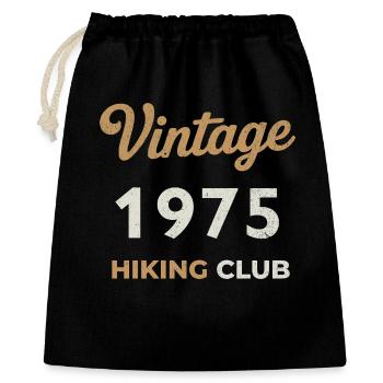 Vintage 1975 – Sailing Club Retro Birth Year - Gift Bag 40 x 50 cm - black - Front