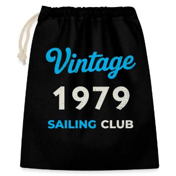 Vintage 1979 – Sailing Club Retro Birth Year - Gift Bag 40 x 50 cm - black - Front