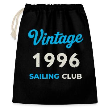 Vintage 1996 – Sailing Club Retro Year of Birth - Gift Bag 40 x 50 cm - black - Front