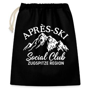 Après Ski Social Club Zugspitze Region Skiing - Gift Bag 40 x 50 cm - black - Front