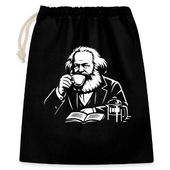 Karl Marx Coffee Moment - Gift Bag 40 x 50 cm - black - Front