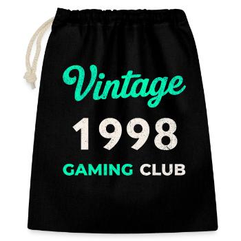 Vintage 1998 – Année de naissance rétro du Gaming Club - Sac cadeau 40 x 50 cm - noir - Devant