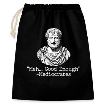 Bof, assez bon médiocrate, sarcastique - Sac cadeau 40 x 50 cm - noir - Devant