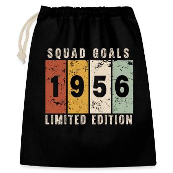 Jubiläum 1956 – 70 Jahre - Geschenkbeutel aus Baumwolle (40 x 50 cm) - Schwarz - Vorne