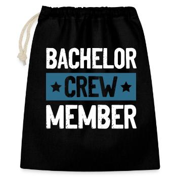 Bachelor Crew - Geschenkbeutel aus Baumwolle (40 x 50 cm) - Schwarz - Vorne