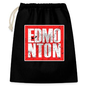 Carte de la ville d’Edmonton – Design urbain du Canada - Sac cadeau 40 x 50 cm - noir - Devant