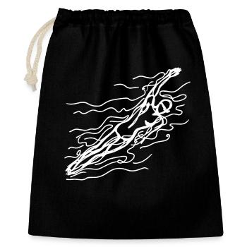 Competitive swimmer sketch - Gift Bag 40 x 50 cm - black - Front