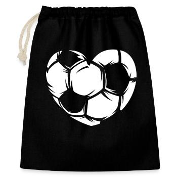 Football Love Heart Symbol Illustration Team - Gift Bag 40 x 50 cm - black - Front