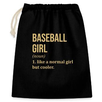 Baseball - Geschenkbeutel aus Baumwolle (40 x 50 cm) - Schwarz - Vorne