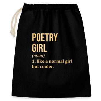 Poetry - Gift Bag 40 x 50 cm - black - Front