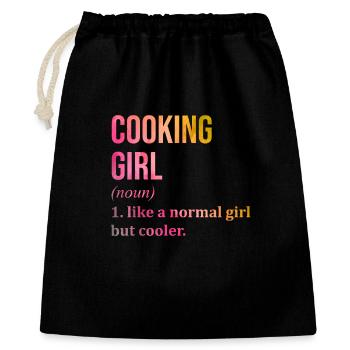 cuisine - Sac cadeau 40 x 50 cm - noir - Devant