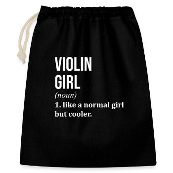 violon - Sac cadeau 40 x 50 cm - noir - Devant
