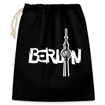 Graffiti Berlin - Berlin TV Tower - Gift Bag 40 x 50 cm - black - Front