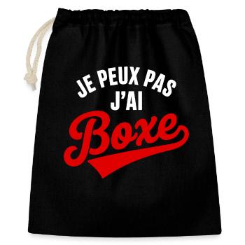 Je Peux Pas J’ai Boxe Humour Sport Combat - Sac cadeau 40 x 50 cm - noir - Devant