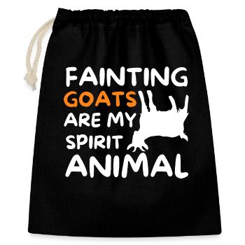 Les chèvres évanouies sont mon animal spirituel - Sac cadeau 40 x 50 cm - noir - Devant